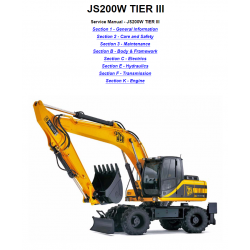 JCB  instrukcje napraw + schematy + DTR: JCB JS200W Tier 3 - JCB JS 200W Tier III